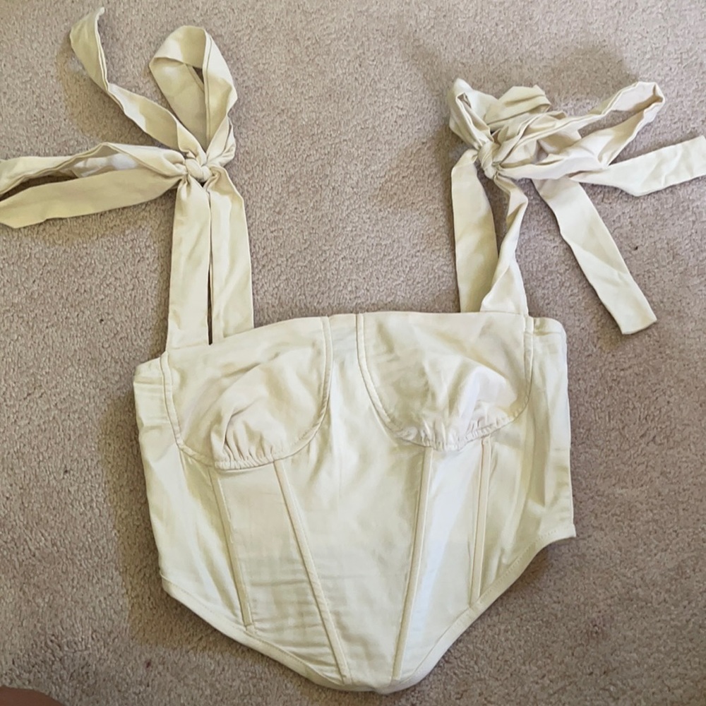 Corset Tie Crop Top from Cider the Brand